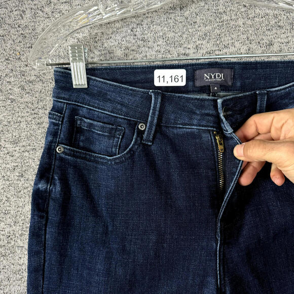 NYDJ Women's Size 4 Dark Wash High Rise Straight Leg Jeans - Picture 6 of 11